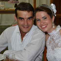 Graziele e Guilherme comemoram união
