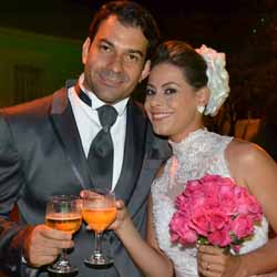 Alessandra e Daniel comemoram união
