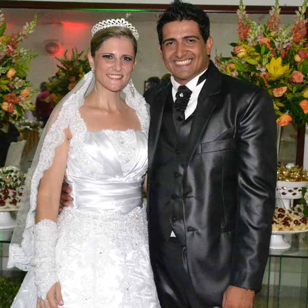 Patricia e Diego comemoram união