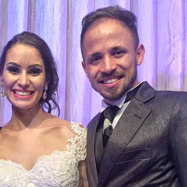 Gisely e Caio celebram união