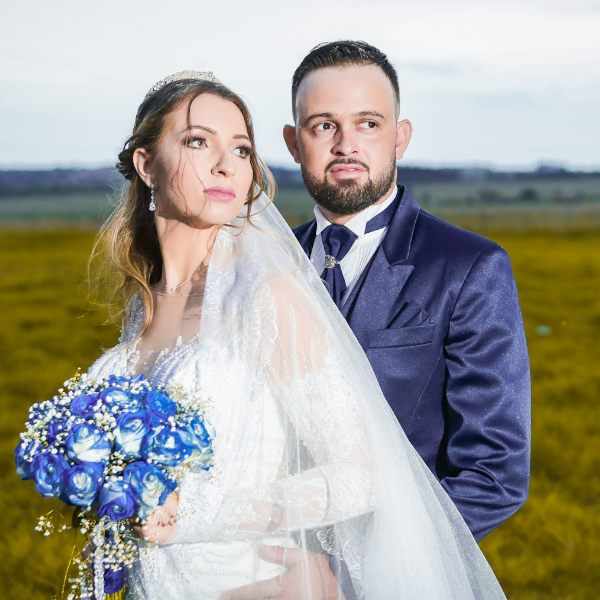 Aline e Lucas se casam na Igreja Santa Rita