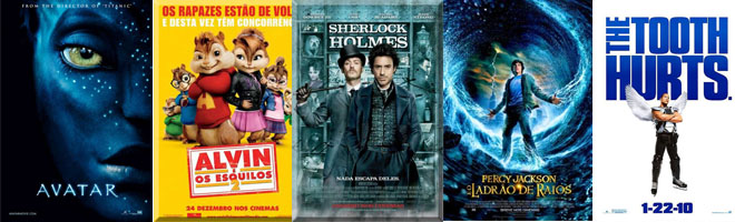 Os filmes vencedores de bilheteria em 2010