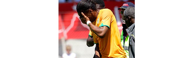 Jogador Drogba, do Costa do Marfim, está fora da Copa do Mundo