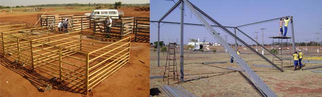 Começou a montagem da estrutura da 10ª Expo Paraguaçu