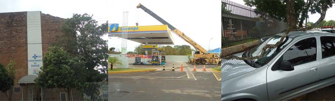 Ventos causam estragos em alguns pontos da cidade