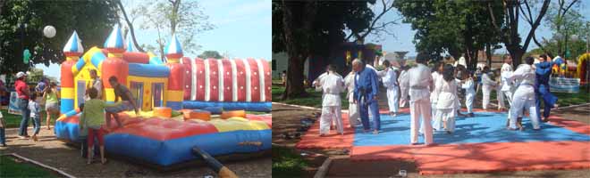 Conceição se divertiu com a Caravana Esportiva
