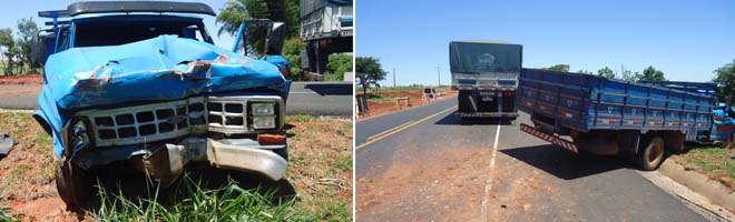 F 4000 colidi na traseira de uma Scania próximo ao Posto Brumado