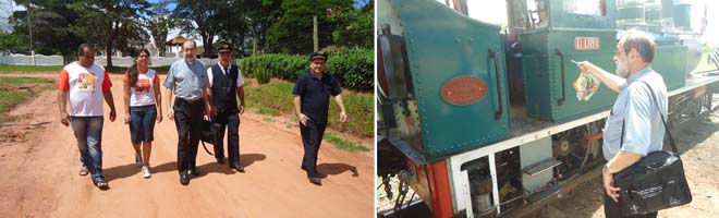 Em visita pela nossa paróquia, Bispo faz passeio de Maria Fumaça