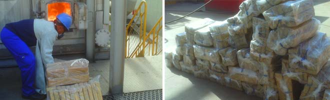 Mais de 580kg de maconha e 6 mil documentos do DETRAN foram incinerados nesta manhã