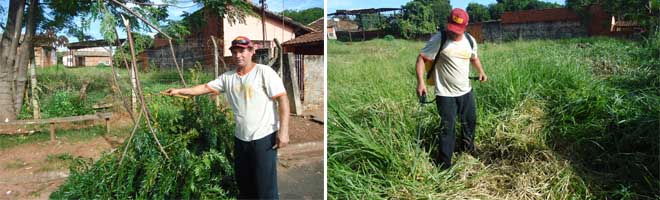 Após denuncia, proprietário começa a fazer limpeza de terreno baldio