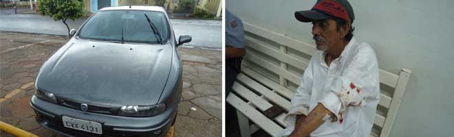 Homem leva facada de jovem que não queria sair do seu veículo