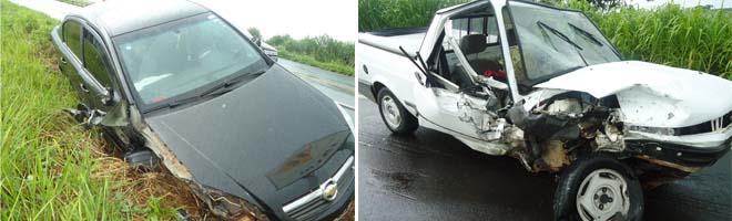 Vectra perde a direção e colide em veículo na rodovia Rachid Reys