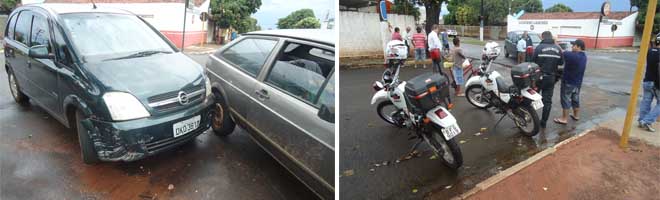 Motorista não respeita sinalização e colide contra veículo