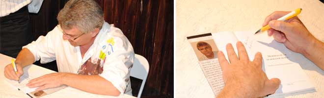 Em noite de autógrafos, César Busato lança seu primeiro livro