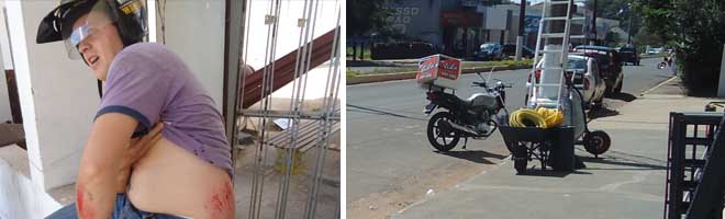 Entregador e aposentada se envolvem em acidente em frente ao Varejão JM