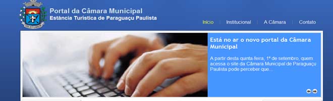 Novo portal da Câmara Municipal já está no ar