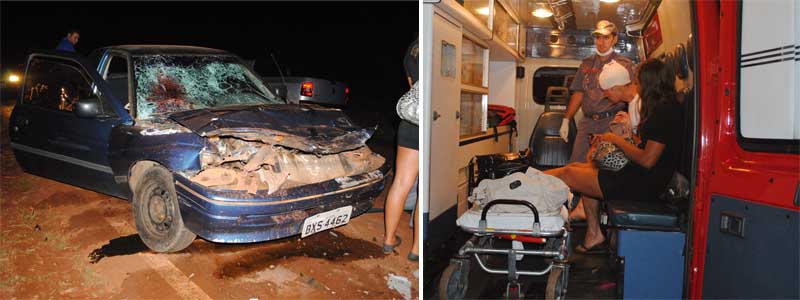 Quatro pessoas ficam feridas em grave acidente na vicinal