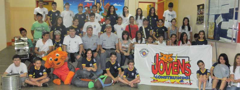 Projeto JCC completa mais um ano e recebe a visita do Capitão Fábio