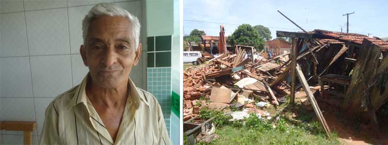 Idoso tem casa demolida e quase vai preso por porte ilegal de arma de fogo