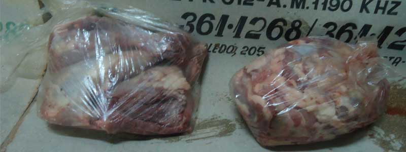 Dois homens são detidos com cerca de 40 kg de carne de capivara e munições