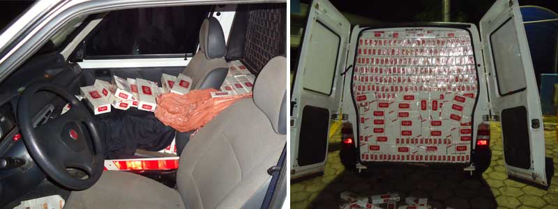 Quase 27 mil maços de cigarros são apreendidos pela Polícia Rodoviária em Oscar Bressane