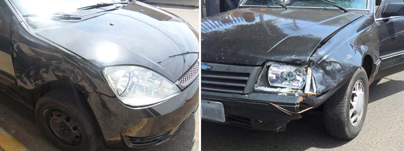 Motorista colide em veículo após não respeitar sinalização