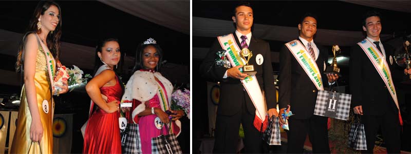 Franciele Maria e Lucas Brasil são os vencedores do Miss e Mister Paraguaçu 2012