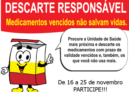 Saúde Municipal prepara campanha contra o descarte irregular de remédios