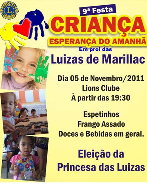 Criança Esperança do Amanhã em prol das Luizas de Marillac