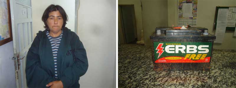Mulher é presa após trocar cocaína por bateria