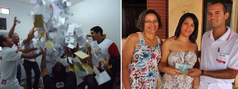 São Marcos, Kombat e Rádio Marconi entregam prêmios da Promoção de Natal a Jéssika Isabelle