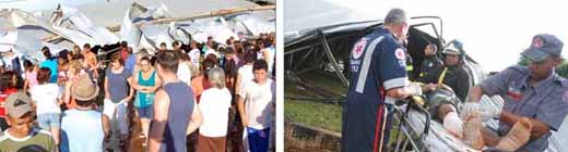 Forte chuva em Marília desaba ginásio municipal e mata criança de oito anos