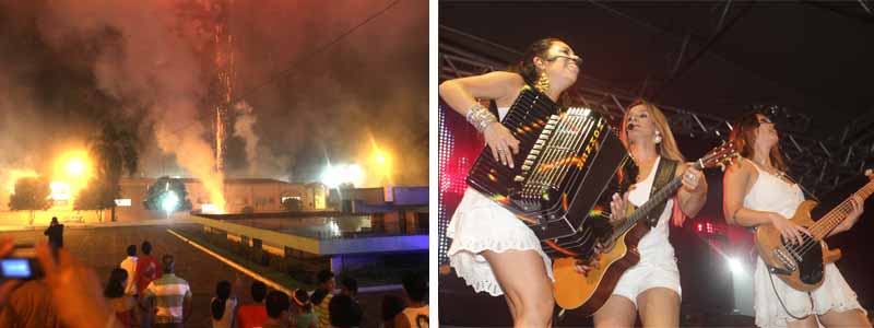 Sorteios, queima de fogos e músicas marcam a chegada de 2012 em Paraguaçu Paulista