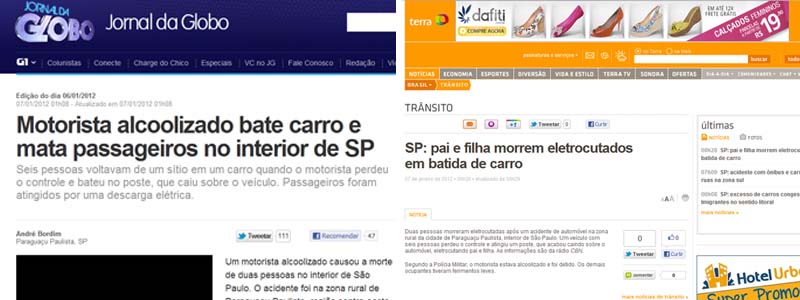 Acidente que matou pai e filha eletrocutados tem destaque nacional