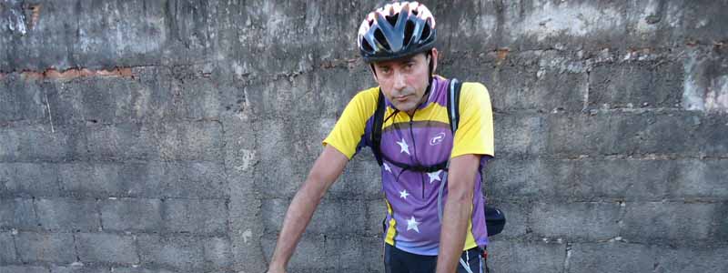 Ciclista chega a Paraguaçu após pedalar mais de 490 km