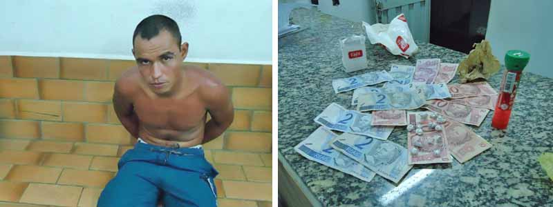 Jovem tenta fugir, mas é preso na Vila Nova por tráfico de entorpecentes