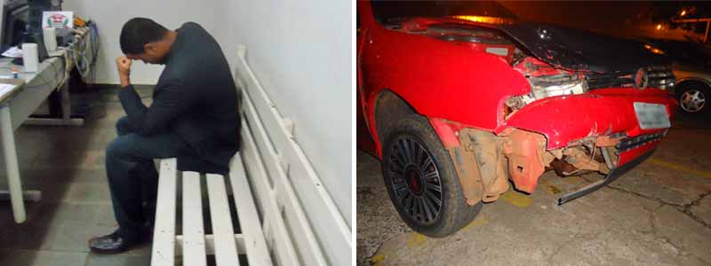 Motorista persegue motociclista, atropela e é detido por tentativa de homicídio