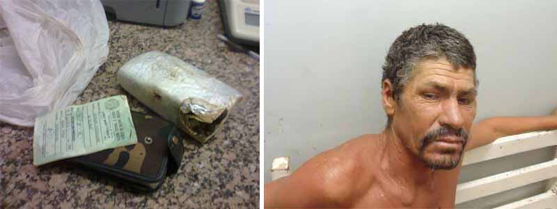 Homem tenta fugir da PM pulando em rio, mas é localizado e preso por tráfico de drogas