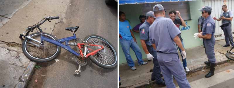 Garfo de bicicleta quebra e provoca acidente com jovem