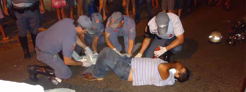 Acidente na Murilo Macedo deixa motociclista com fratura exposta