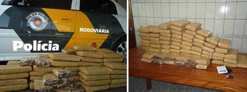 Setenta e nove tabletes de maconha são apreendidos; quatro pessoas são presas