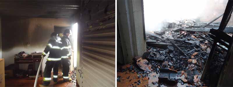 Casa fica totalmente destruída por incêndio na Vila Priant