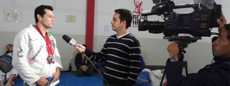 Programa de esportes da TV Tem realiza matéria com a equipe de Jiu Jitsu de Paraguaçu