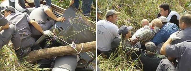 Idoso é localizado vivo após 4 dias preso nas ferragens de veículo