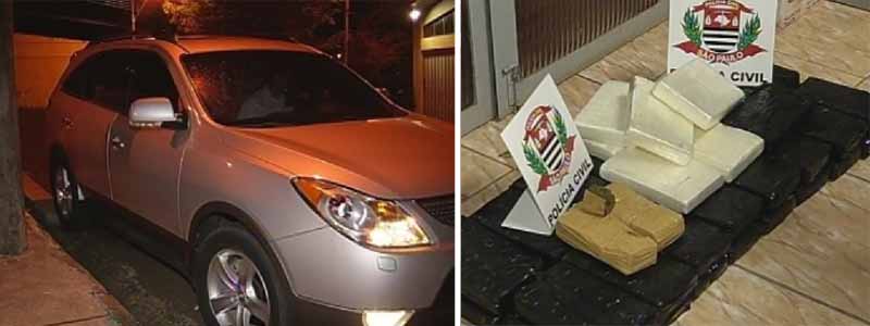 43 kg de cocaína são apreendidos em carros importados em lava-rápido de Assis