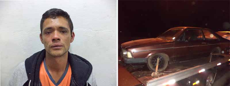 Homem é preso após ser flagrado desmontando veículo que havia acabado de furtar