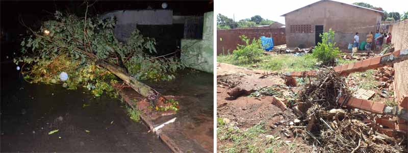 Chuva causa estragos em Paraguaçu Paulista