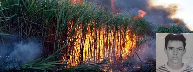 Paraguaçuense que ateava fogo em canavial morre carbonizado