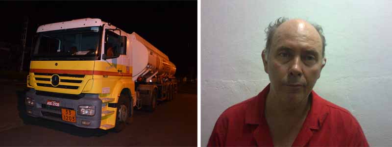 Motorista de caminhão é preso após PM flagrar desvio de combustíveis em posto