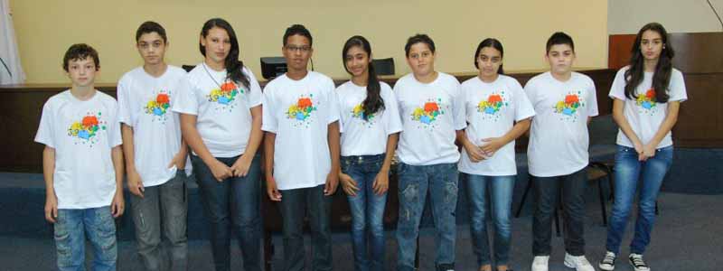 Estudantes selecionados para a Câmara Jovem 2012 são recebidos na Câmara Municipal